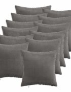 vidaXL Калъфка за възглавница 12 pcs HEERLEN Тъмносиво 40 x 40 cm