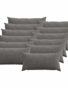 vidaXL Калъфка за възглавница 12 pcs HEERLEN Тъмносиво 40 x 80 cm