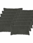 vidaXL Калъфка за възглавница 12 pcs HEERLEN Тъмносиво 40 x 80 cm