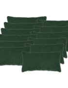vidaXL Калъфка за възглавница 12 pcs HEERLEN Тъмнозелено 40 x 80 cm