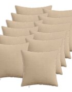 vidaXL Калъфка за възглавница 12 pcs HEERLEN Таупе 50 x 50 cm кордурой