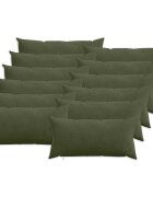 vidaXL Калъфка за възглавница 12 pcs HEERLEN Зелено 40 x 80 cm