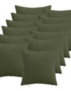 vidaXL Калъфка за възглавница 12 pcs HEERLEN Зелено 45 x 45 cm