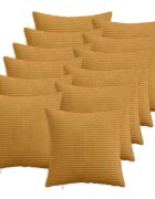 vidaXL Калъфка за възглавница 12 pcs HEERLEN Жълто 50 x 50 cm кордурой