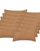 vidaXL Калъфка за възглавница 12 pcs HOUTEN Бежово 40 x 80 cm Букле