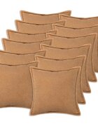 vidaXL Калъфка за възглавница 12 pcs HOUTEN Бежово 50 x 50 cm Букле