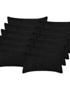 vidaXL Калъфка за възглавница 12 pcs HOUTEN Черно 40 x 80 cm Букле