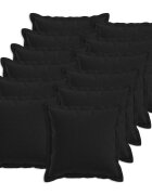 vidaXL Калъфка за възглавница 12 pcs HOUTEN Черно 45 x 45 cm