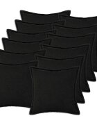 vidaXL Калъфка за възглавница 12 pcs HOUTEN Черно 50 x 50 cm Букле