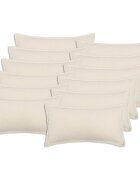 vidaXL Калъфка за възглавница 12 pcs HOUTEN Кремаво 40 x 80 cm Букле