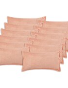 vidaXL Калъфка за възглавница 12 pcs HOUTEN Розово 40 x 80 cm Букле