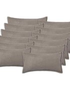 vidaXL Калъфка за възглавница 12 pcs HOUTEN Светлосиво 40 x 80 cm