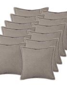 vidaXL Калъфка за възглавница 12 pcs HOUTEN Светлосиво 50 x 50 cm