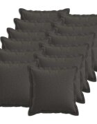 vidaXL Калъфка за възглавница 12 pcs HOUTEN Тъмносиво 45 x 45 cm