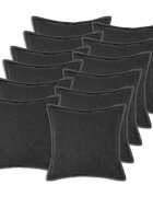 vidaXL Калъфка за възглавница 12 pcs HOUTEN Тъмносиво 45 x 45 cm Букле