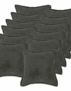 vidaXL Калъфка за възглавница 12 pcs HOUTEN Тъмносиво 50 x 50 cm Букле
