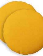 vidaXL Калъфка за възглавница 2 бр. HEERLEN Светло жълто Ø 40 cm
