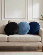 vidaXL Калъфка за възглавница 2 бр. HEERLEN Светлосиньо Диам. 30 см
