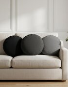 vidaXL Калъфка за възглавница 2 бр. HEERLEN Тъмносиво Диам. 40 см