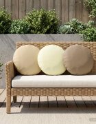 vidaXL Калъфка за възглавница 2 бр. HEERLEN Таупе Ø 30 cm Полиестер