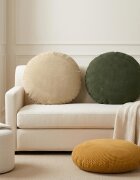 vidaXL Калъфка за възглавница 2 бр. HEERLEN Зелено Диам. 50 см
