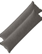 vidaXL Калъфка за възглавница 2 бр. HOUTEN Тъмносиво 40 x 145 см