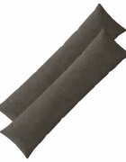 vidaXL Калъфка за възглавница 2 pcs ALMELO Антрацит 40 x 145 см