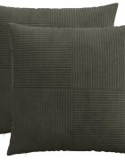 vidaXL Калъфка за възглавница 2 pcs ALMELO Антрацит 60 x 60 cm