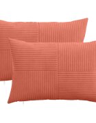 vidaXL Калъфка за възглавница 2 pcs ALMELO Червено оранжево 30 x 50 cm