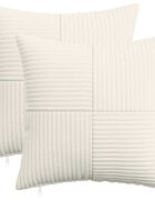 vidaXL Калъфка за възглавница 2 pcs ALMELO Кремаво 35 x 35 cm кордурой