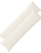 vidaXL Калъфка за възглавница 2 pcs ALMELO Кремаво 40 x 145 см
