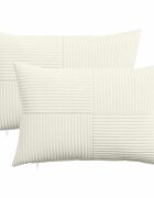 vidaXL Калъфка за възглавница 2 pcs ALMELO Кремаво 50 x 75 cm кордурой
