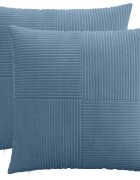 vidaXL Калъфка за възглавница 2 pcs ALMELO Синьо 55 x 55 см кордурой