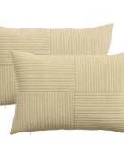 vidaXL Калъфка за възглавница 2 pcs ALMELO Сивозелен 40 x 60 cm
