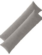 vidaXL Калъфка за възглавница 2 pcs ALMELO Светлосиво 40 x 145 см
