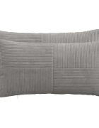 vidaXL Калъфка за възглавница 2 pcs ALMELO Светлосиво 40 x 80 cm