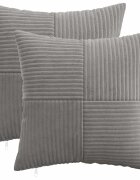 vidaXL Калъфка за възглавница 2 pcs ALMELO Светлосиво 45 x 45 cm