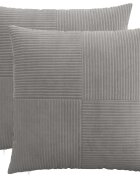 vidaXL Калъфка за възглавница 2 pcs ALMELO Светлосиво 70 x 70 cm