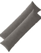 vidaXL Калъфка за възглавница 2 pcs ALMELO Тъмносиво 40 x 145 см