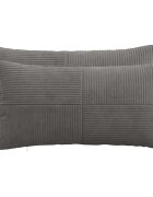 vidaXL Калъфка за възглавница 2 pcs ALMELO Тъмносиво 40 x 70 cm