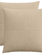 vidaXL Калъфка за възглавница 2 pcs ALMELO Таупе 55 x 55 см кордурой