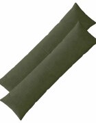 vidaXL Калъфка за възглавница 2 pcs ALMELO Зелено 40 x 145 см кордурой