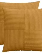 vidaXL Калъфка за възглавница 2 pcs ALMELO Жълто 55 x 55 см кордурой
