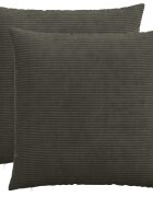 vidaXL Калъфка за възглавница 2 pcs HEERLEN Антрацит 70 x 70 cm
