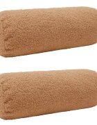 vidaXL Калъфка за възглавница 2 pcs HEERLEN Бежово Ø 15 x 40 см Букле