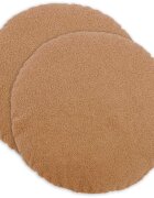 vidaXL Калъфка за възглавница 2 pcs HEERLEN Бежово Ø 40 cm Букле
