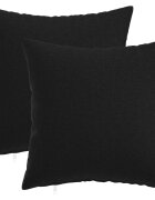 vidaXL Калъфка за възглавница 2 pcs HEERLEN Черно 30 x 30 cm