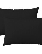 vidaXL Калъфка за възглавница 2 pcs HEERLEN Черно 30 x 50 cm
