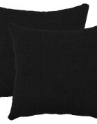 vidaXL Калъфка за възглавница 2 pcs HEERLEN Черно 50 x 50 cm Букле