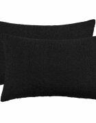 vidaXL Калъфка за възглавница 2 pcs HEERLEN Черно 50 x 75 cm Букле
